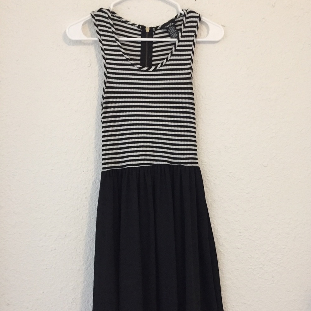 black and white dress